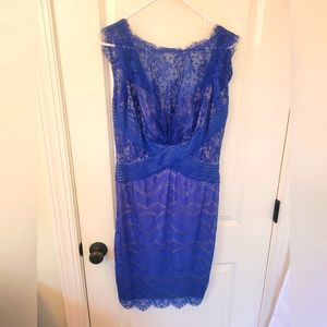 Vibrant blue lace dress